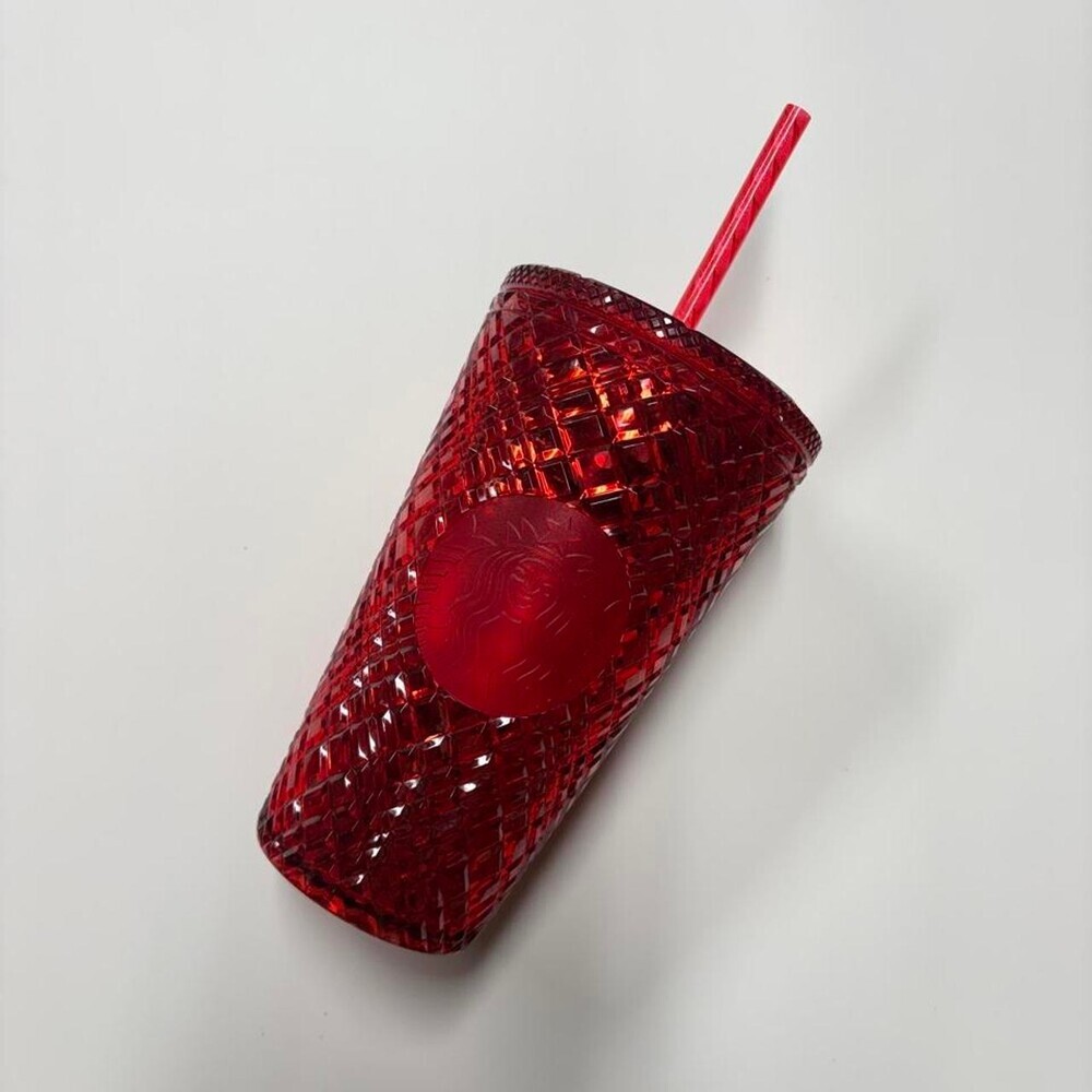 Starbucks red jeweled 16oz cold cup grande tumbler